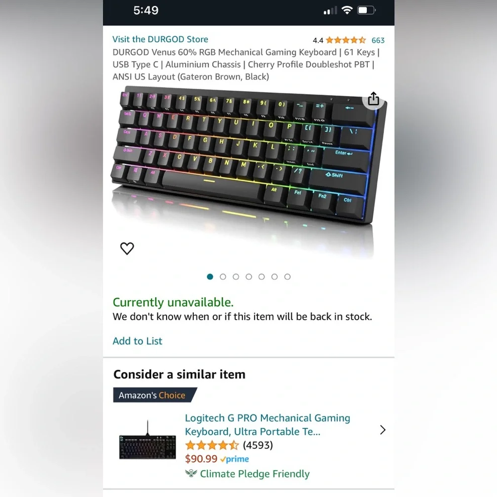 Venus Gaming Keyboard | - Picture 2 of 2